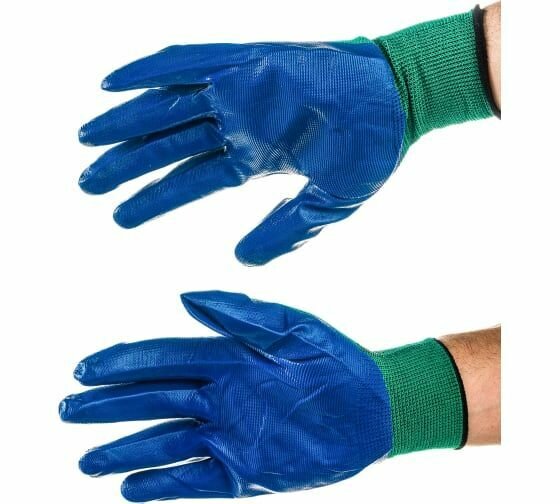Вязаные нейлоновые перчатки с нитриловым покрытием Gigant G-032 (Россия)