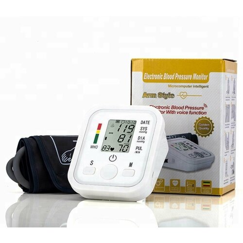 Электронный тонометр автоматический для измерения давления / Цифровой плечевой тонометр с индикатором аритмии/ Тонометр на плечо