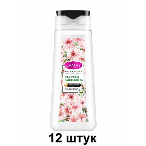 Camay Гель для душа Botanicals Японская сакура, 250 мл, 12 шт