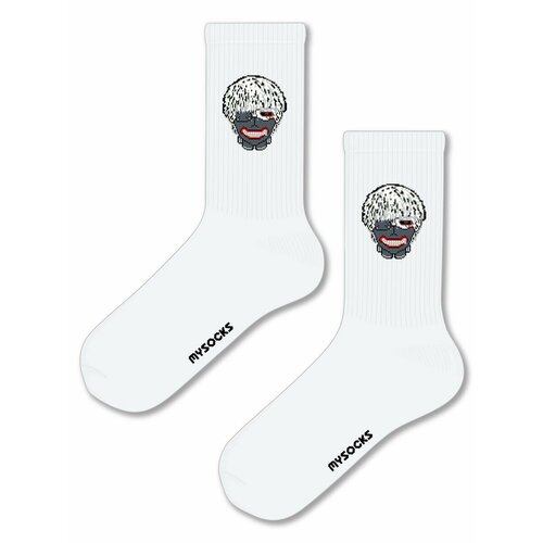 Носки MySocks, размер 36-43, белый футболка футболка tokyo ghoul токийский гуль канеки размер xl черный