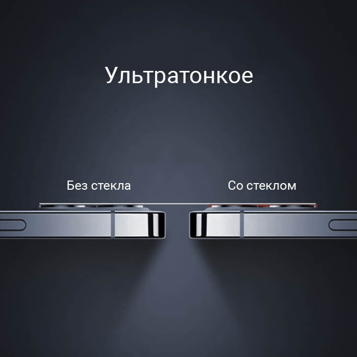 Стекло для защиты камеры iPhone 15 Pro / 15 Pro Max прозрачное