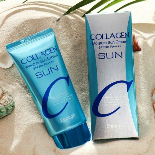 Увлажняющий солнцезащитный крем с коллагеном, Enough Collagen Moisture Sun Cream SPF50+/PA (комплект из 3 шт)