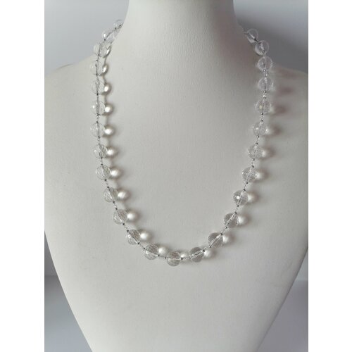 Бусы, горный хрусталь, длина 50 см, бесцветный