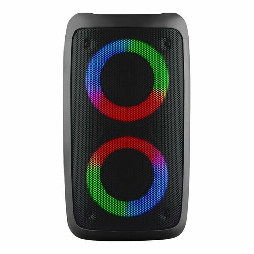 Портативная беспроводная блютуз колонка Акустическая система Ginzzu GM-916B с функцией Bluetooth v50 10Вт USB-flash micro SD FM-радио AUX Режим TWS караоке динамическая LED подсветка динамиков 291900₽