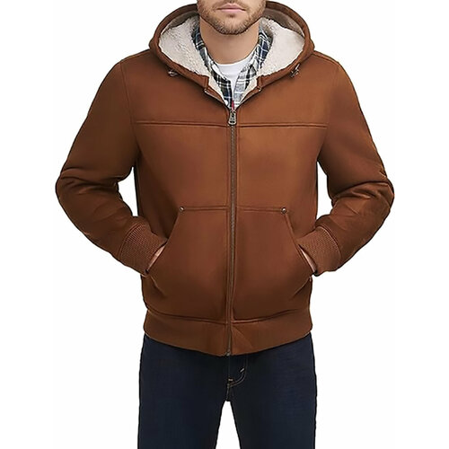 Куртка Levi's, размер XL, коричневый куртка утепленная zara short faux leather светло бежевый