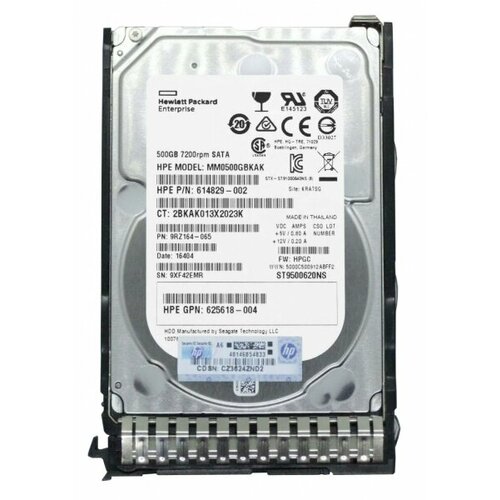 Жесткий диск HP 614829-002 500Gb SATAIII 25 HDD 1772000₽
