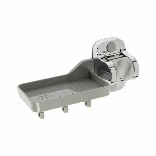 Держатель для душевой лейки A377 нерегулируемый пластик мыльница хром 1060₽