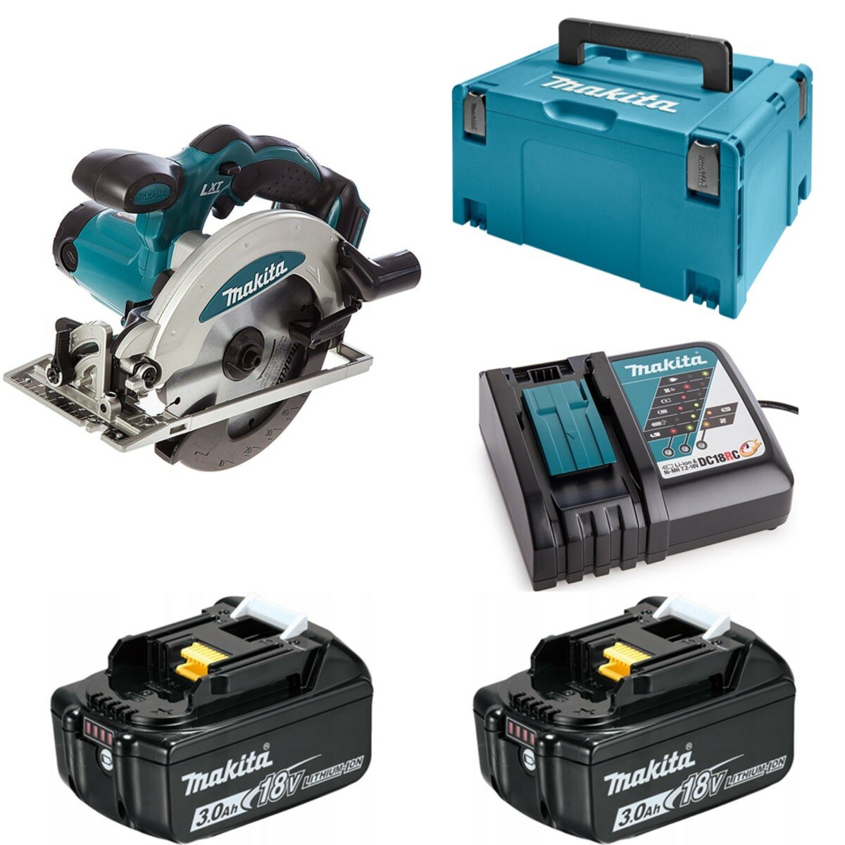 Аккумуляторная дисковая пила Makita 165мм DSS610RFJ (18V 2 x 3.0Ah Li-Ion Makpac)