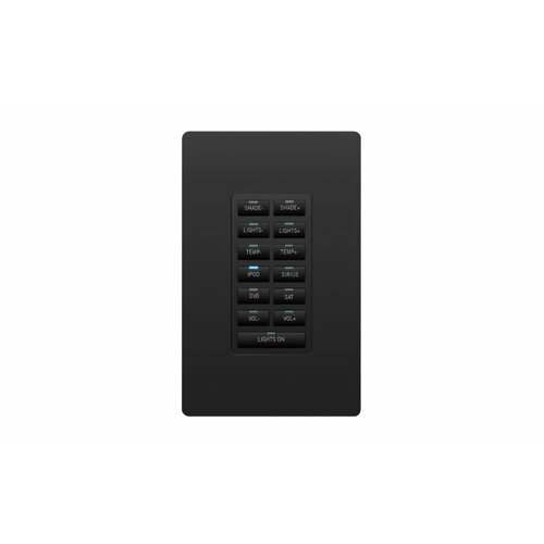 13-кнопочная Ethernet-клавиатура [FG565-12-BL-00] AMX HPX-U400-R-MET-13E Metreau в держателе, которая позволяет устанавливать ее в HydraPort HPX-600,900 и 1200