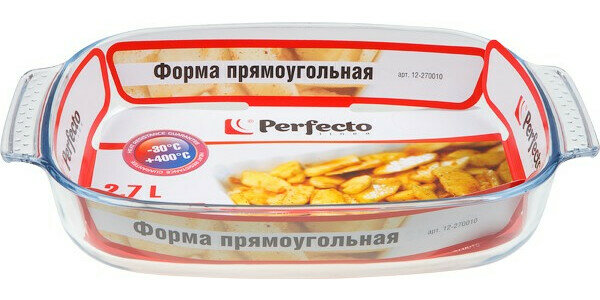 Форма из жаропрочного стекла PERFECTO LINEA 2.7 л, прямоугольная, 344х223х61 мм 12-270010 — фото 1