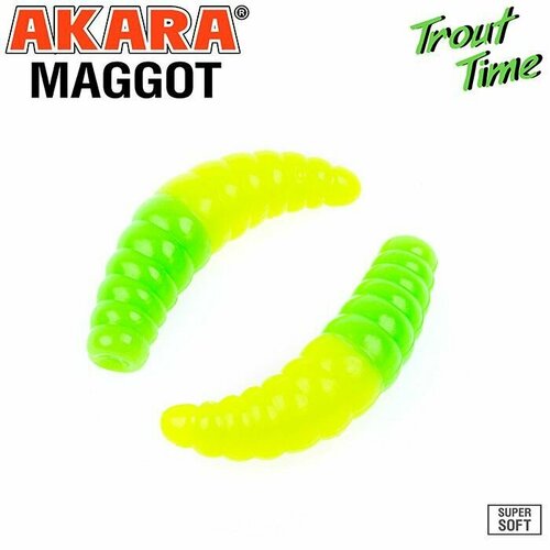 Силиконовая приманка Akara Trout Time MAGGOT 1,6 Cheese 453 (10 шт)