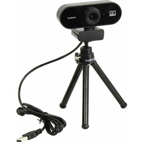 вебкамера exegate stream c925 fullhd t tripod 2mp 1920x1080 встроенный микрофон usb 2 0 черный ex287379rus Веб-камера высокой четкости Exegate Stream C940 2K