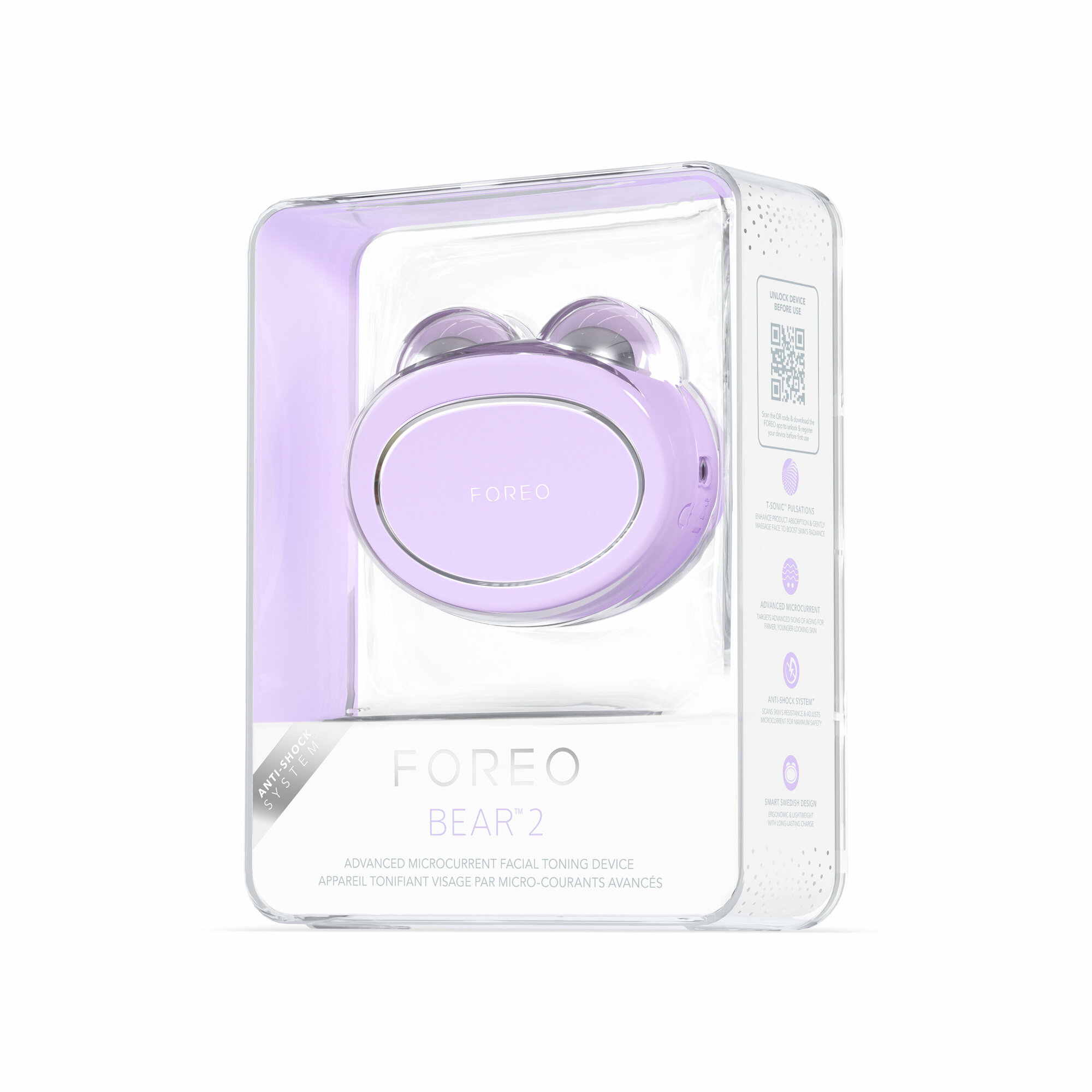 FOREO BEAR™ 2 умные тонизирующие микротоки для лица, Lavender - фотография № 4