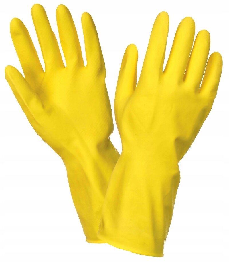 Перчатки резиновые хозяйственные для уборки, латексное покрытие, 10 шт, 5 пар