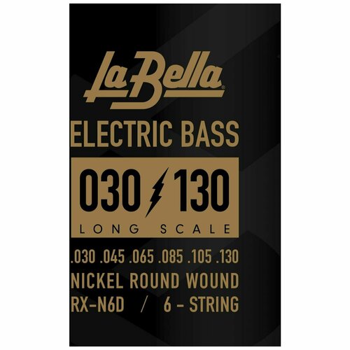струны для 6 ти струнной бас гитары la bella rx n6d rx nickel Струны для бас-гитары La Bella RX-N6D