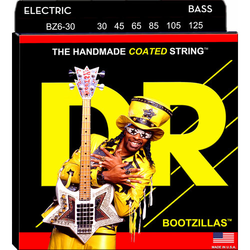 Струны для бас-гитары DR BZ6-30 30-125 чехлы gator сумка серии g iconbass khk icon для бас гитар хаки