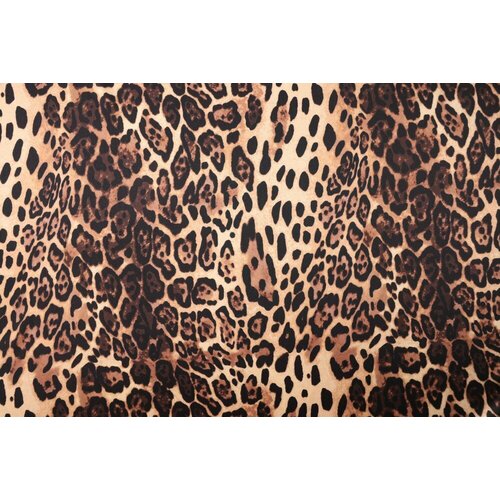 Ткань шелковый сатин леопард
