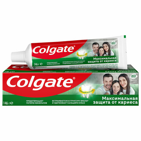 4 шт. Зубная паста 100 мл COLGATE "Двойная мята", защита от кариеса, с фторидом и кальцием, 7891024149027