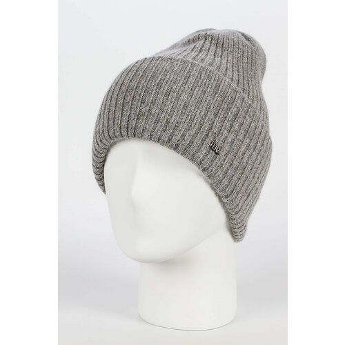 Шапка Ferz, размер 56-58, серый шапка с отворотом ferz надин цвет пудровый
