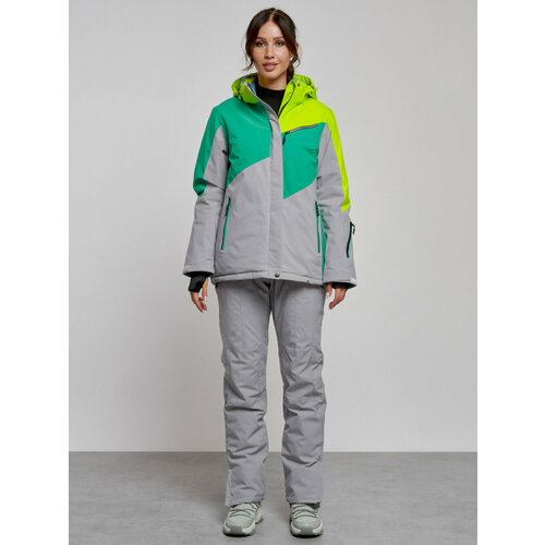 фото Комплект с полукомбинезоном mtforce, зимний, силуэт прямой, карманы, карман для ски-пасса, подкладка, капюшон, мембранный, утепленный, водонепроницаемый, размер xxl, зеленый