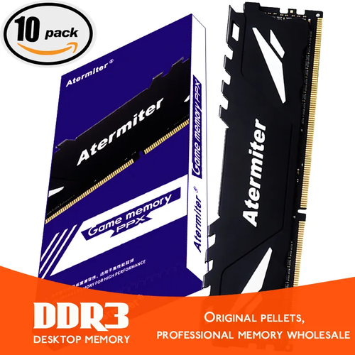 Игровая оперативная память Atermiter DDR3 1 модуль на 8 GB 1866 Mgz радиатор 1240₽