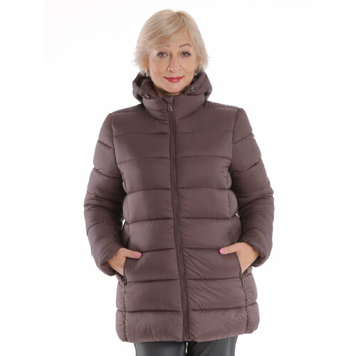 фото Куртка belleb, размер 54, коричневый