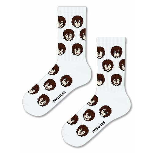 Носки MySocks, размер 36-43, белый толстовка великий из бродячих псов bungou stray dogs 5 46 m 164 170 см