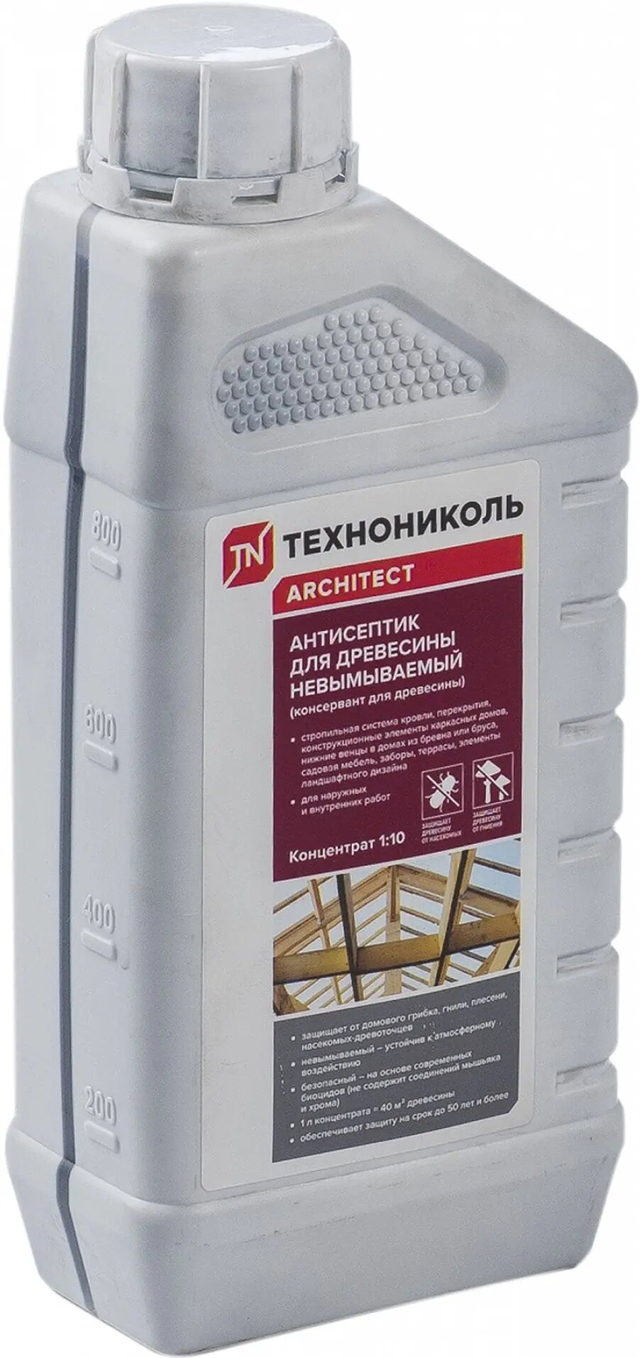 фото Антисептик для древесины невымываемый Технониколь Architect 1 л