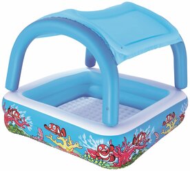 Бассейн детский надувной квадратный Bestway Canopy Play Pool 140х140 см