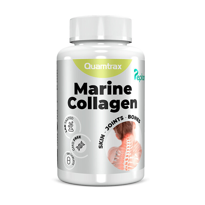 Коллаген Quamtrax Nutrition Marine Collagen Peptan, 120 таблеток, 814мг