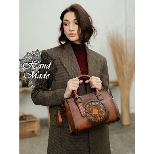 фото Сумка тоут lumida, коричневый