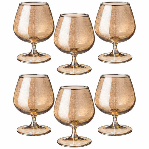 Набор бокалов для бренди из 6-ти шт dandelion мед 410 мл 9,4х9,4х13см Lefard (182108)
