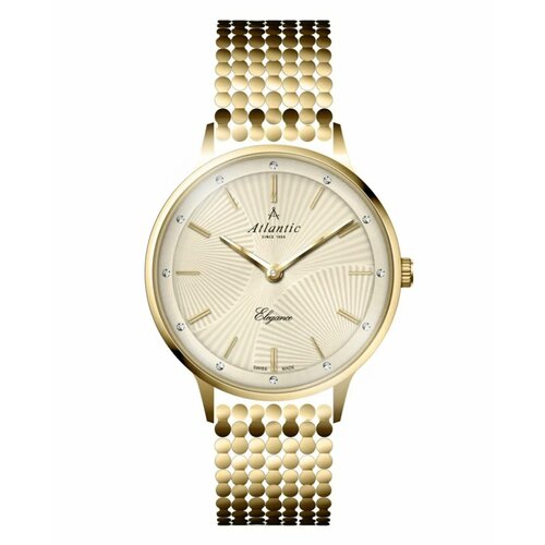 фото Наручные часы atlantic швейцарские женские часы atlantic 29042.45.31 с сапфировым стеклом, золотой, бежевый