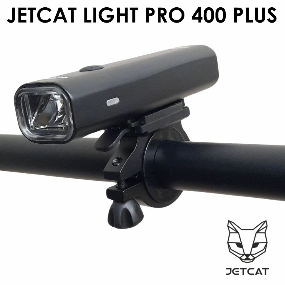 Фонарь велосипедный передний JETCAT LIGHT PRO 400 PLUS - светодиодный аккумуляторный c USB фара для велосипеда передняя на велосипед