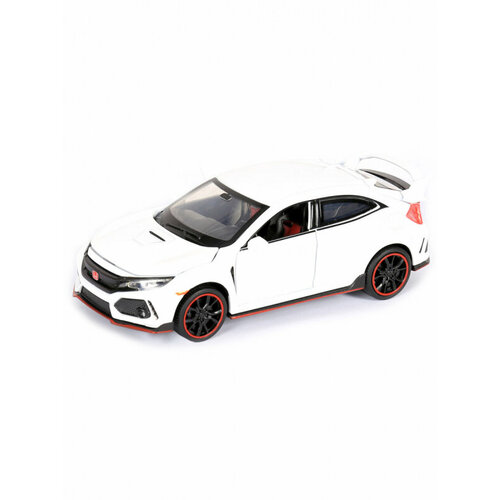 Машина металлическая MX 09215 Honda Civic свет и звук белый 1:32