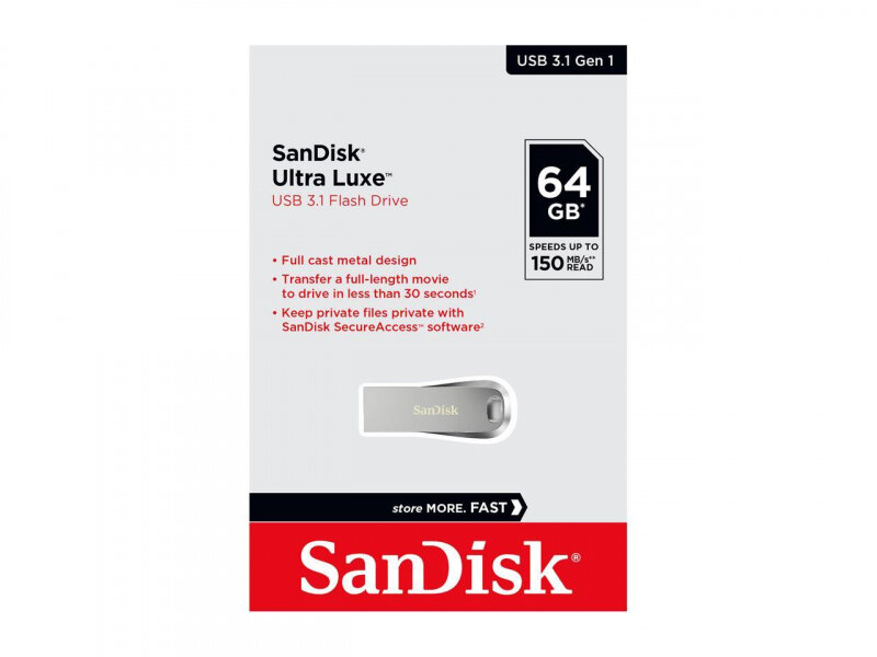 USB флешка SANDISK 64Gb Ultra Luxe USB 3.1 Gen 1 (150/25 Mb/s)