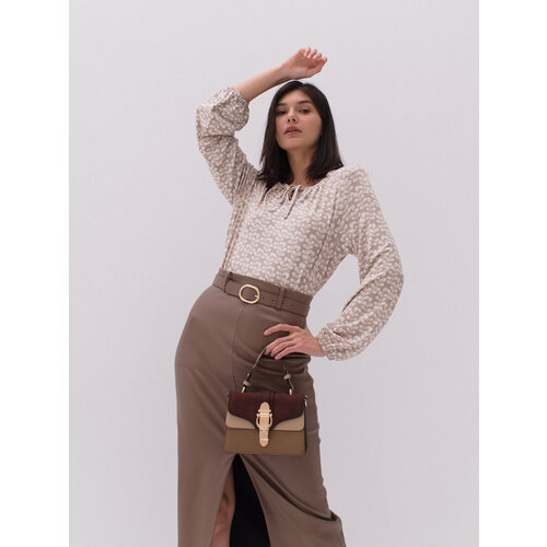 Джемпер Глория Трикотаж, длинный рукав, прямой силуэт, размер 88, бежевый, экрю