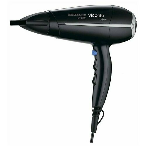 Фен VICONTE VC-3750 черный с серым фен viconte vc 3750 черный