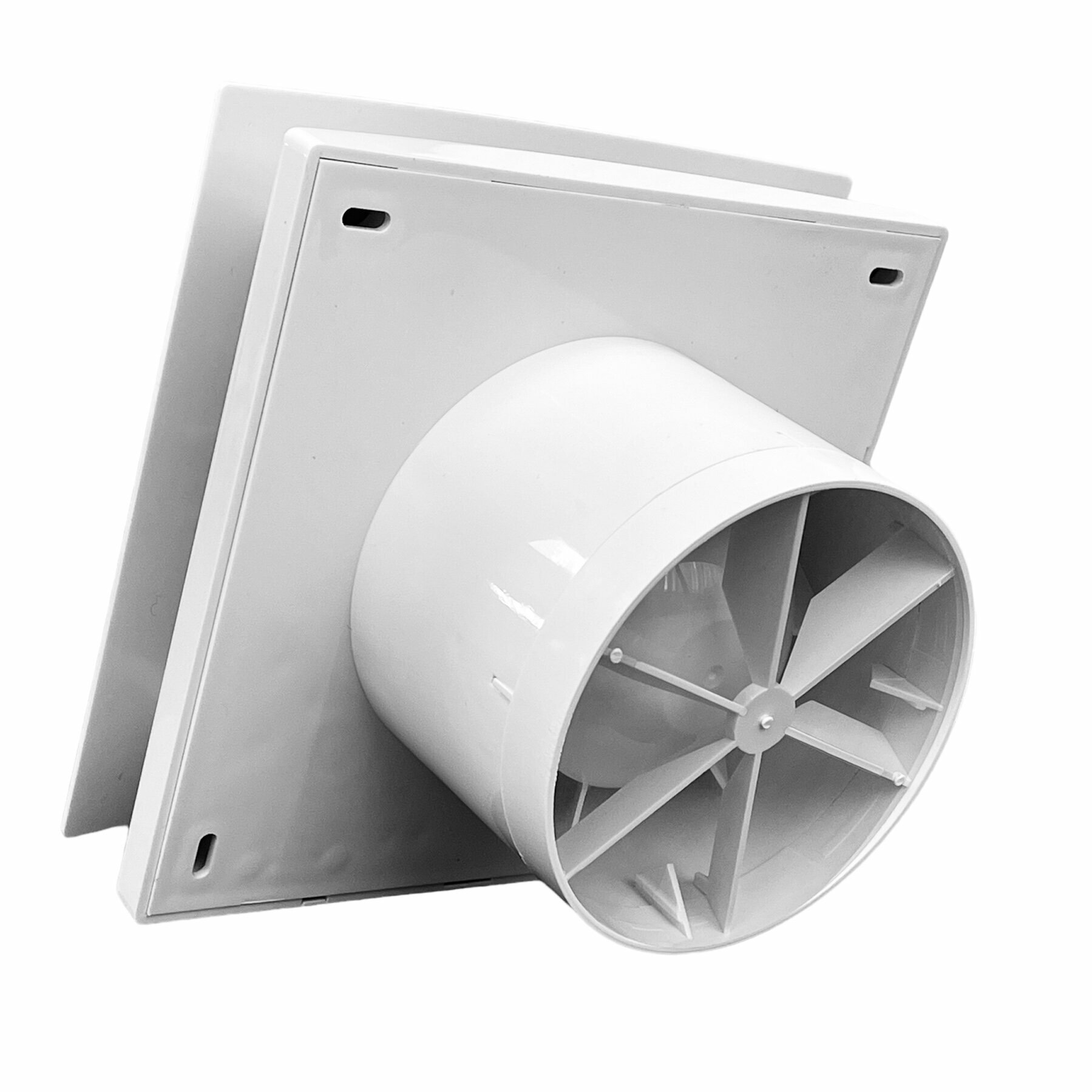 Вентилятор вытяжной D120/125 mm. С лицевой панелью, с обратным клапаном, VENTSFERA 120 R, пластиковый, для кухни, туалета