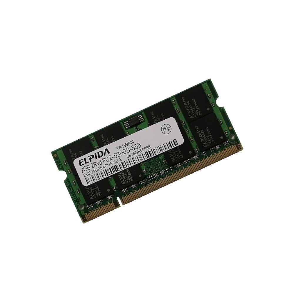 ОЗУ So-Dimm 2Gb PC2-5300, DDR2-667 Elpida EBE21UE8ACUA-6E-E