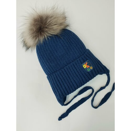 фото Шапка мой ангелок ок, размер 52-54, синий