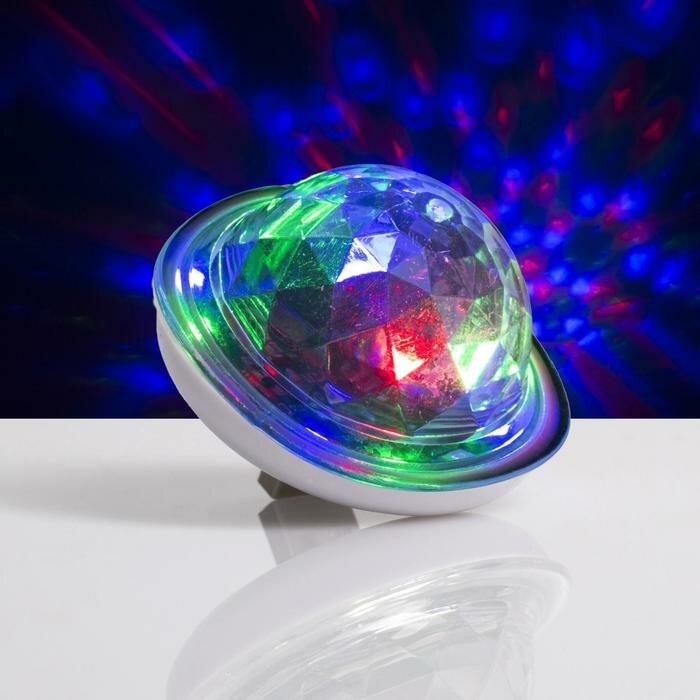 Диско-шар Luazon Lighting "НЛО", мини, свечение RGB, 5 В (SPNL-299)