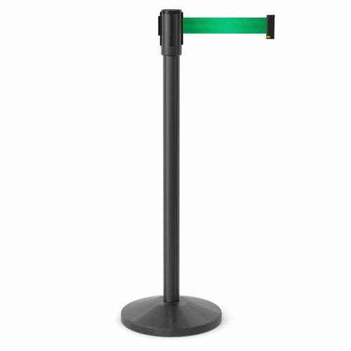 BarrierBelt® Имидж-стойка BarrierBelt® Lite 05 с зеленой вытяжной лентой 2,5 метра