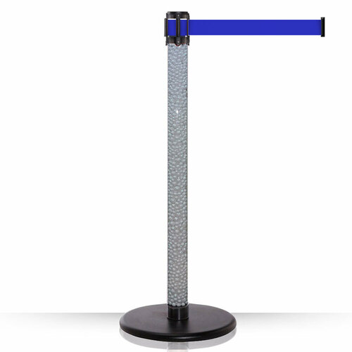 ArtBarrier® Столбик с вытяжной лентой ArtBarrier SEO (2,5 метра синяя лента)