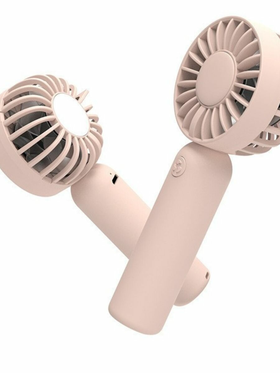Ручной бесшумный мини вентилятор, розовый - фотография № 2