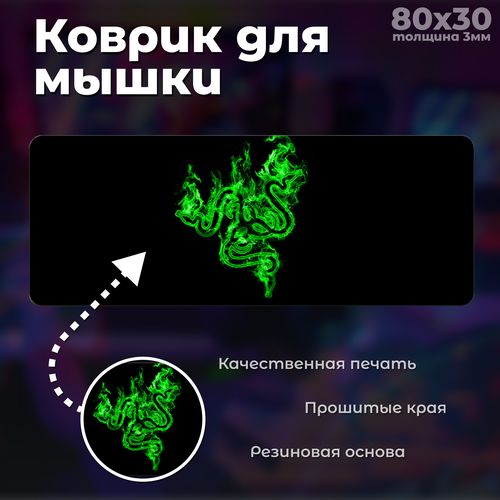 Игровой коврик для мыши Razer 800x300x3мм, R3 комплект игровой мыши и коврика для мыши trust ziva черная