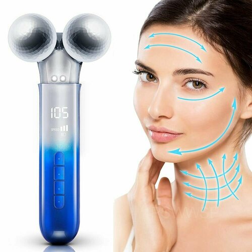 5D Микротоковый роликовый массажер для лица инструмент для ухода за кожей лица шеи глаз подарок для женщин 629100₽