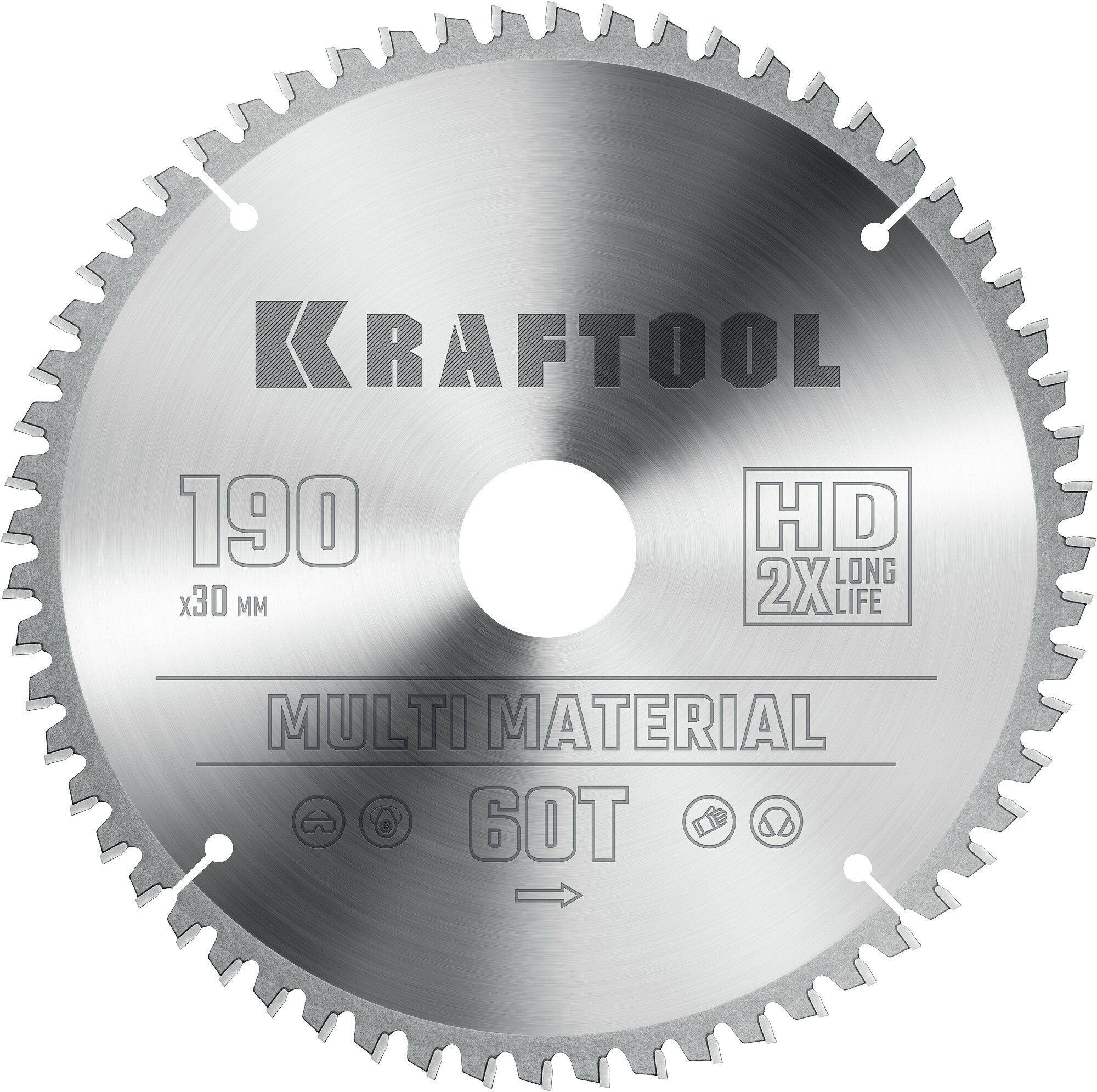 KRAFTOOL Multi Material 190х30мм 60Т диск пильный по алюминию