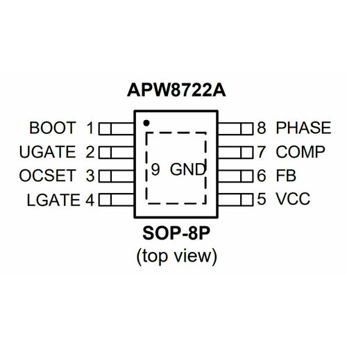 Микросхема APW8722AKAI-TRG микросхема apx8131ai trg