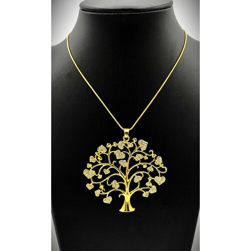 Колье Apsara искусственный камень кристалл длина 42 см желтый золотой 500₽